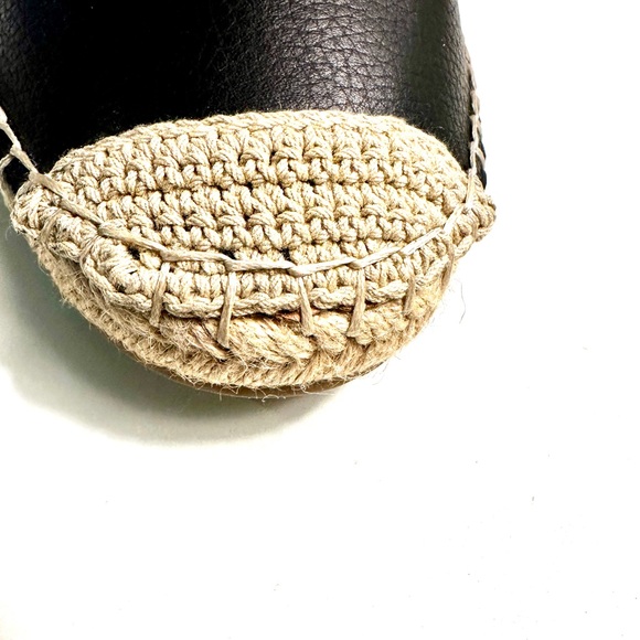 Black espadrille flat, size 11, worn once. - Picture 2 of 4